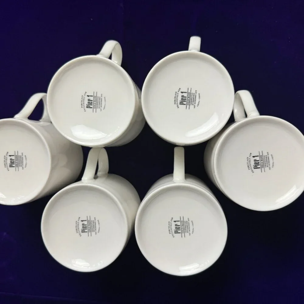 Pier 1 ONE Set of 6  Coffee Tea Mug 